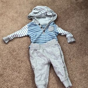 Cute striped baby boy outfit